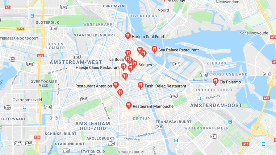 restaurant google maps